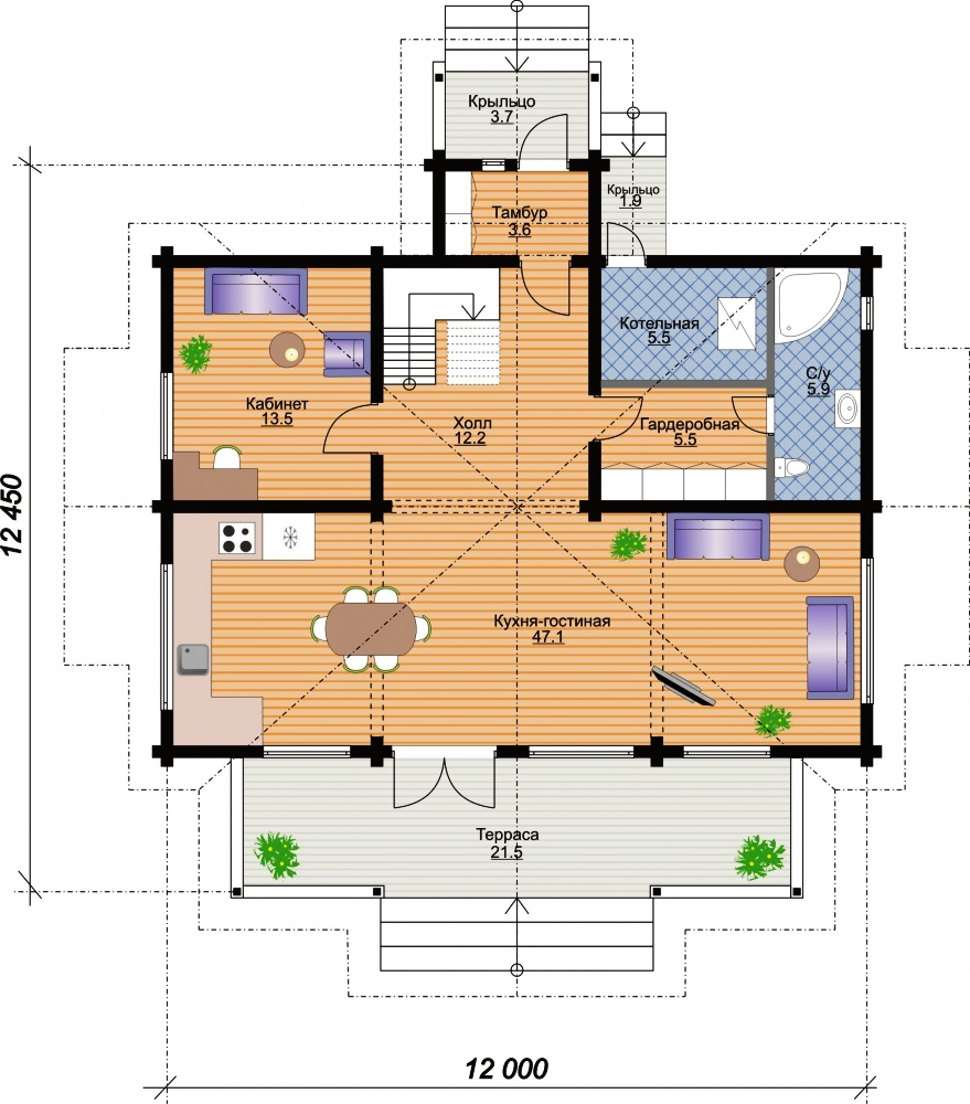 схема планировки дома 140 метров