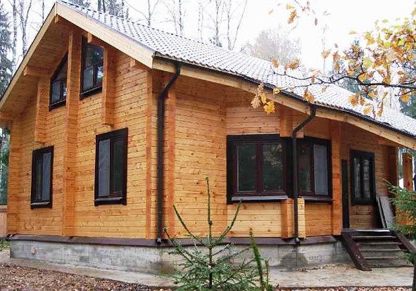 фото строительства деревянного дома